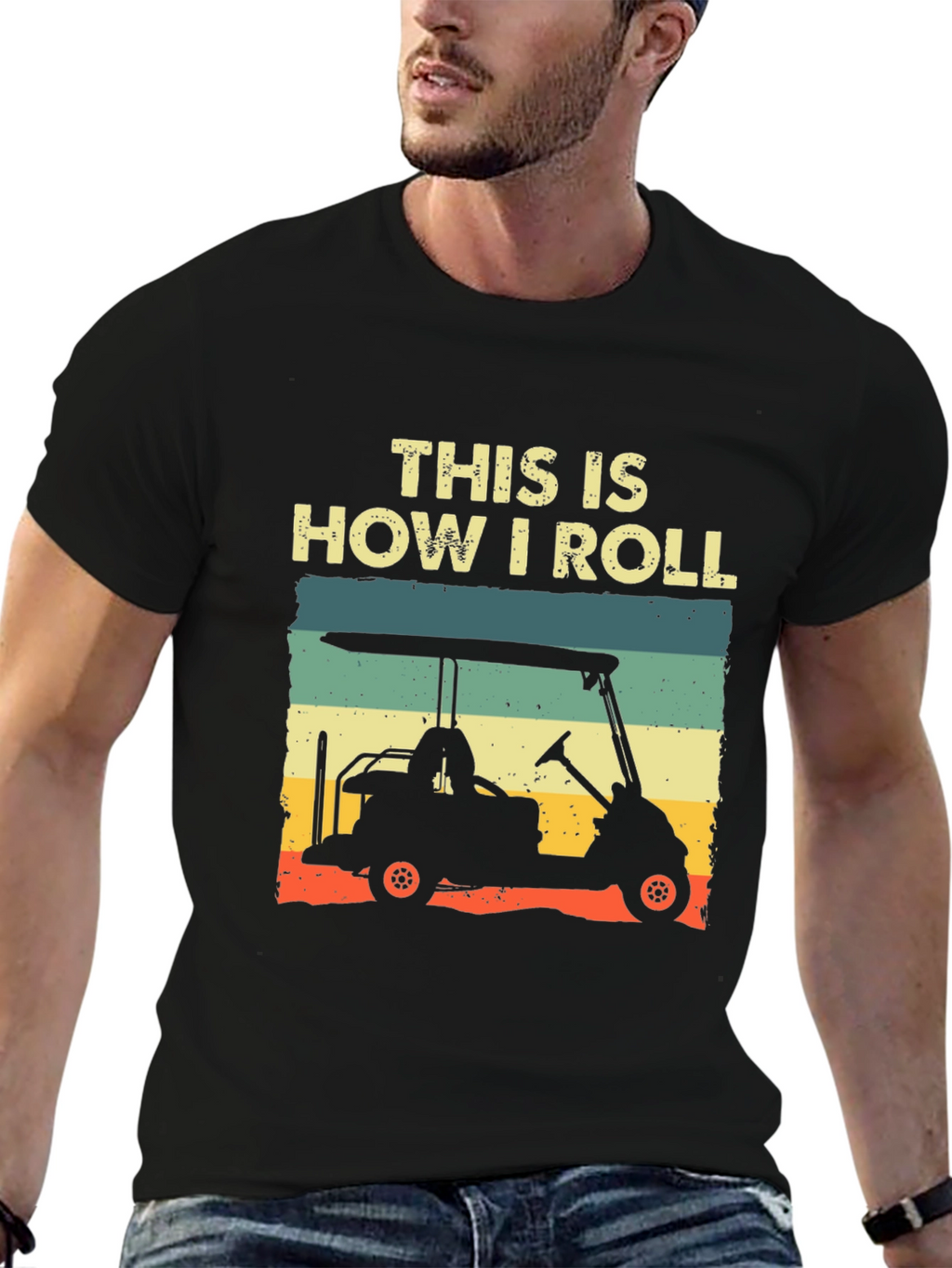 This Is How I Roll Golf Cart Graphic Tee