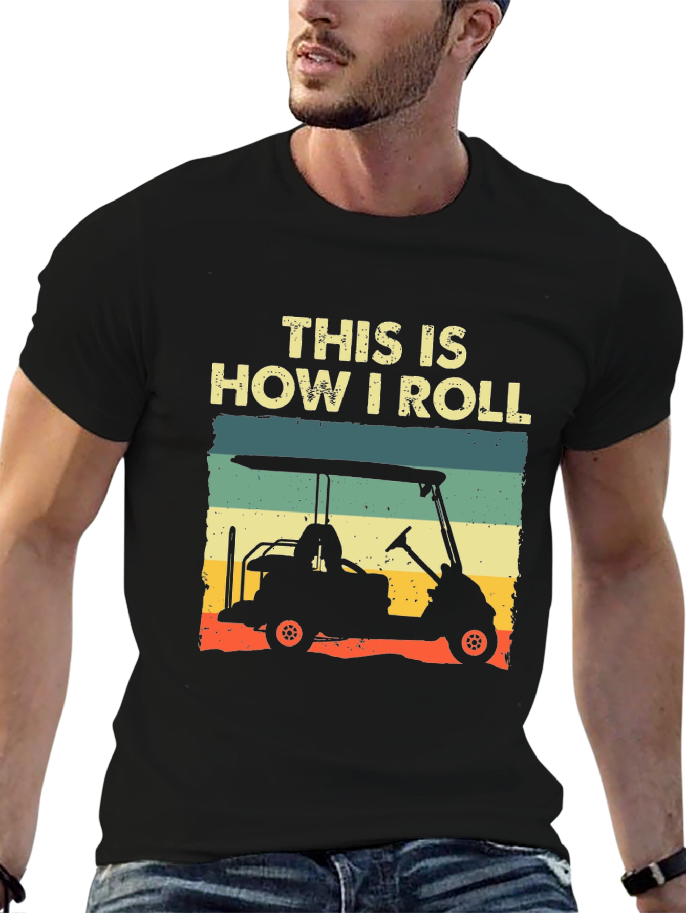 This Is How I Roll Golf Cart Graphic Tee