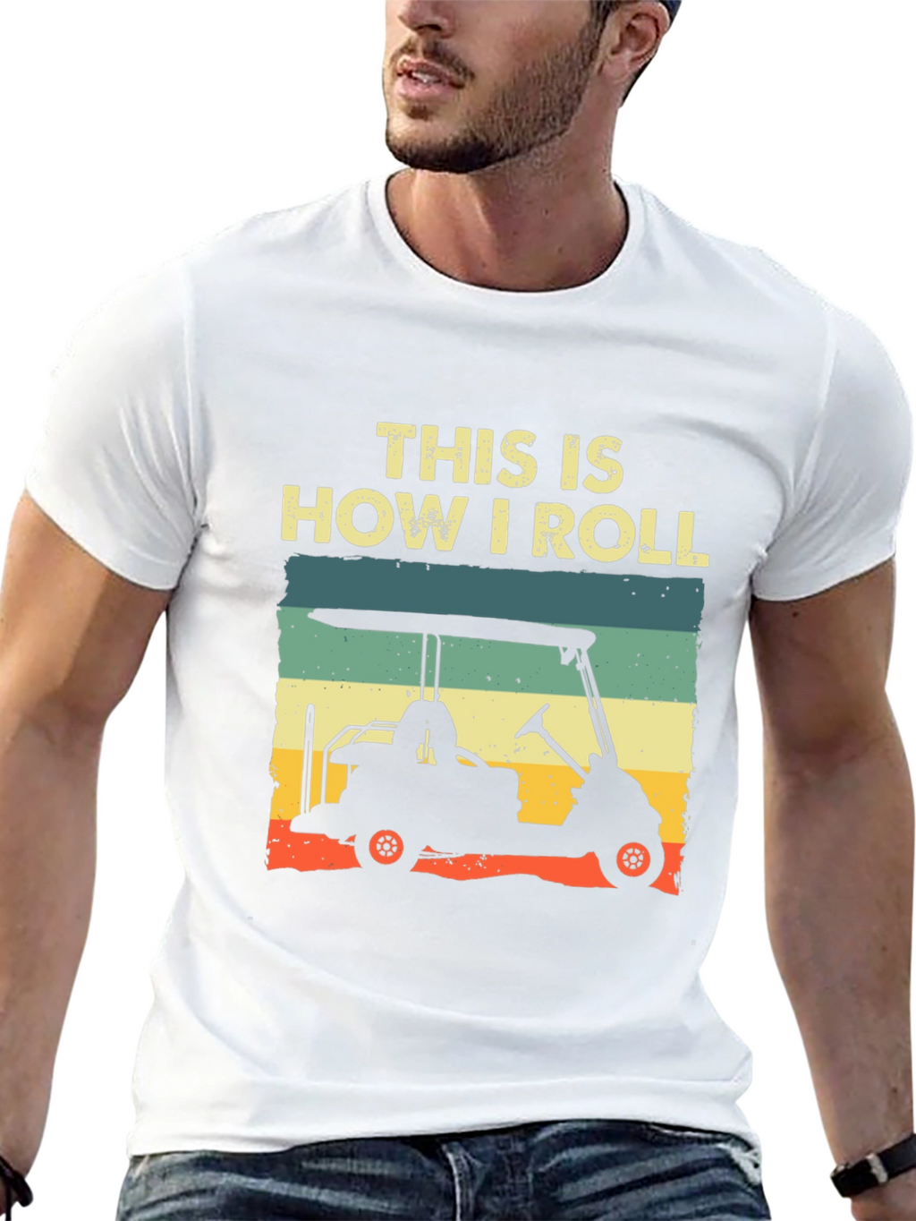 This Is How I Roll Golf Cart Graphic Tee