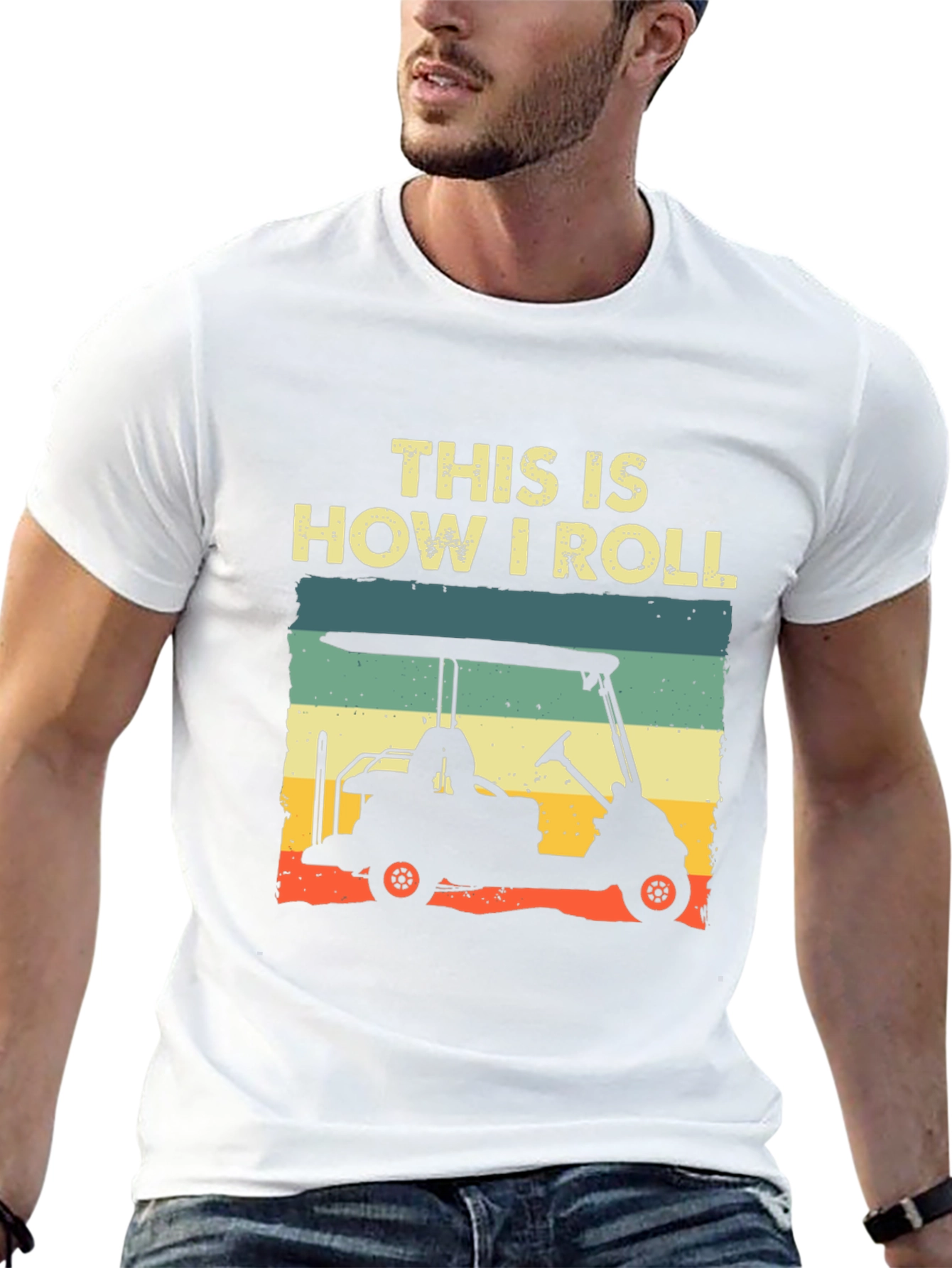 This Is How I Roll Golf Cart Graphic Tee