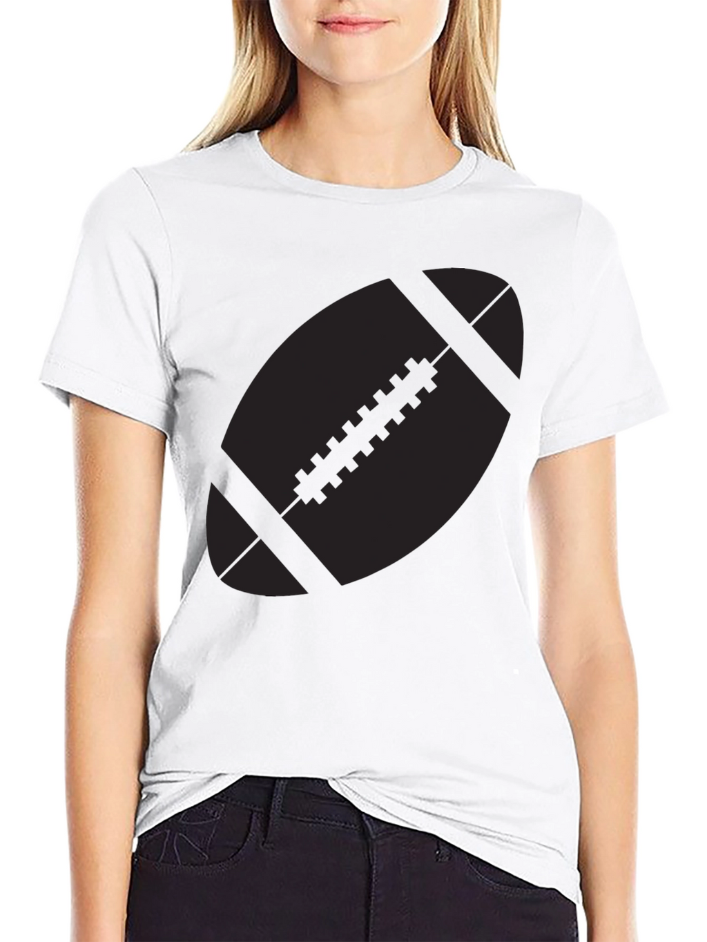 Football Graphic Black T-Shirt