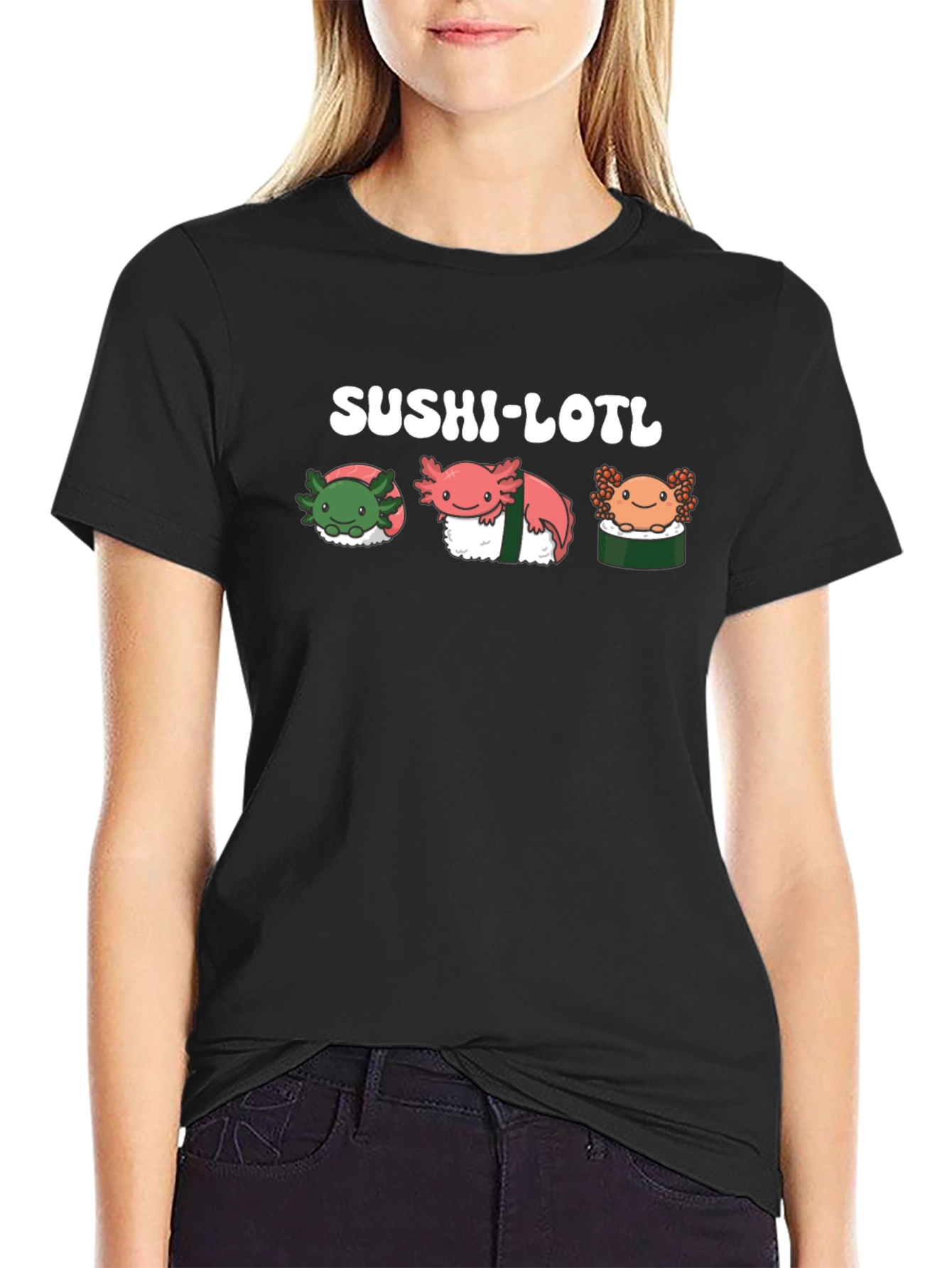 Sushi-Lotl Black T-Shirt