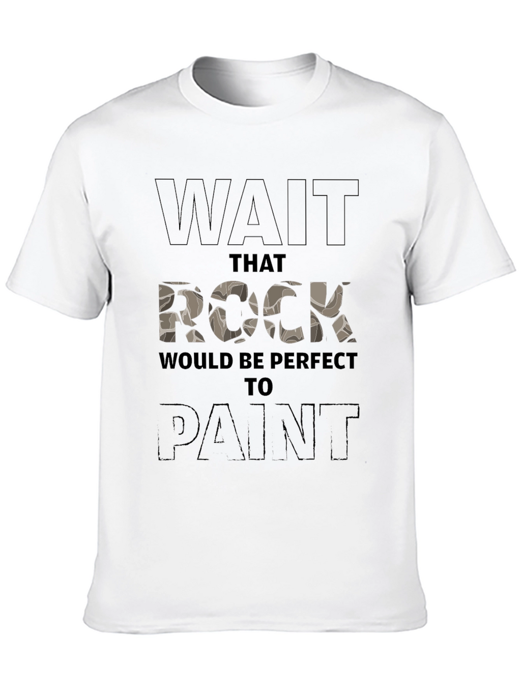 Rock Painting T-Shirt - Novelty Graphic Tee
