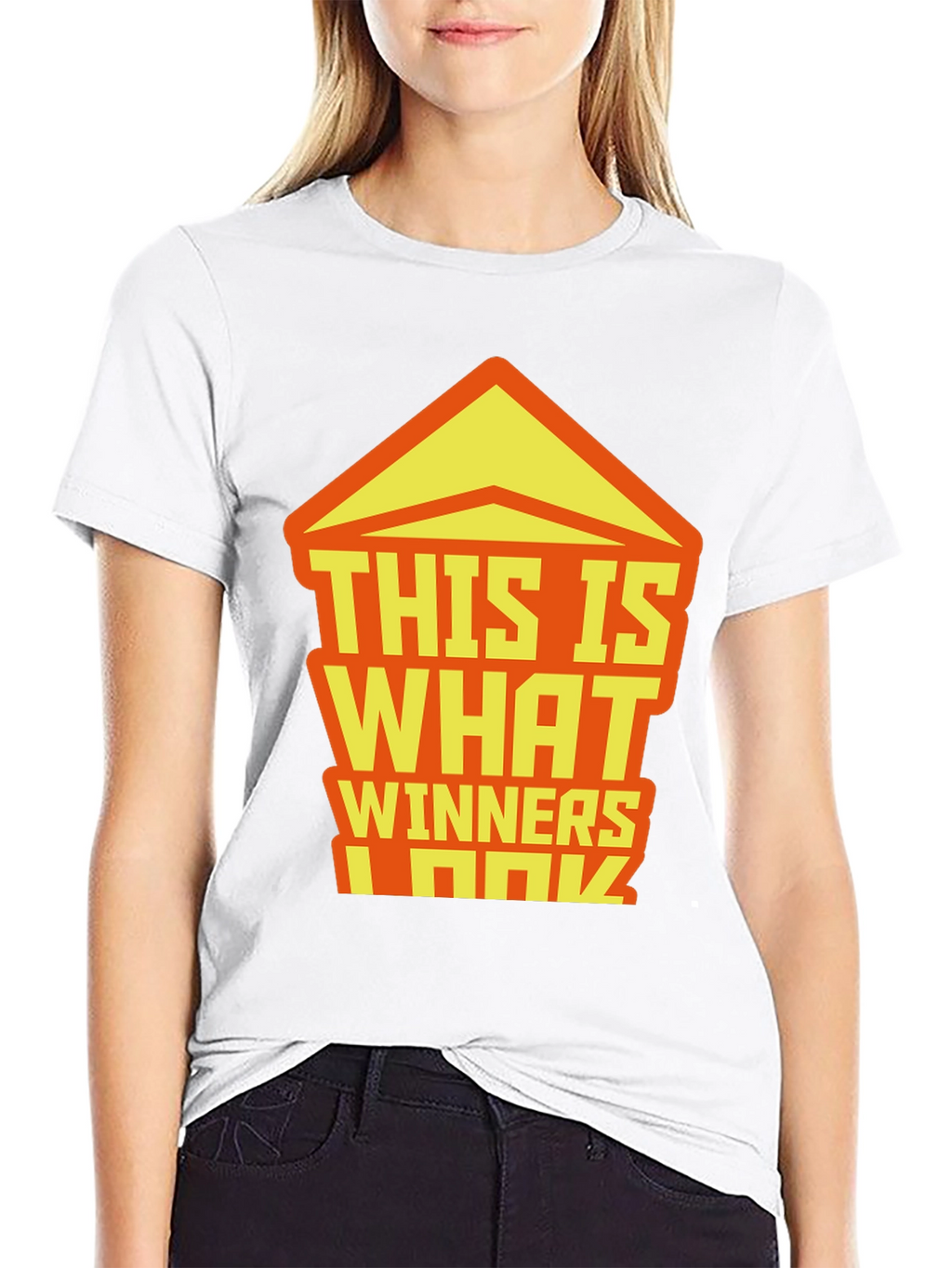 Winners Graphic Tee - Black Crew Neck T-Shirt