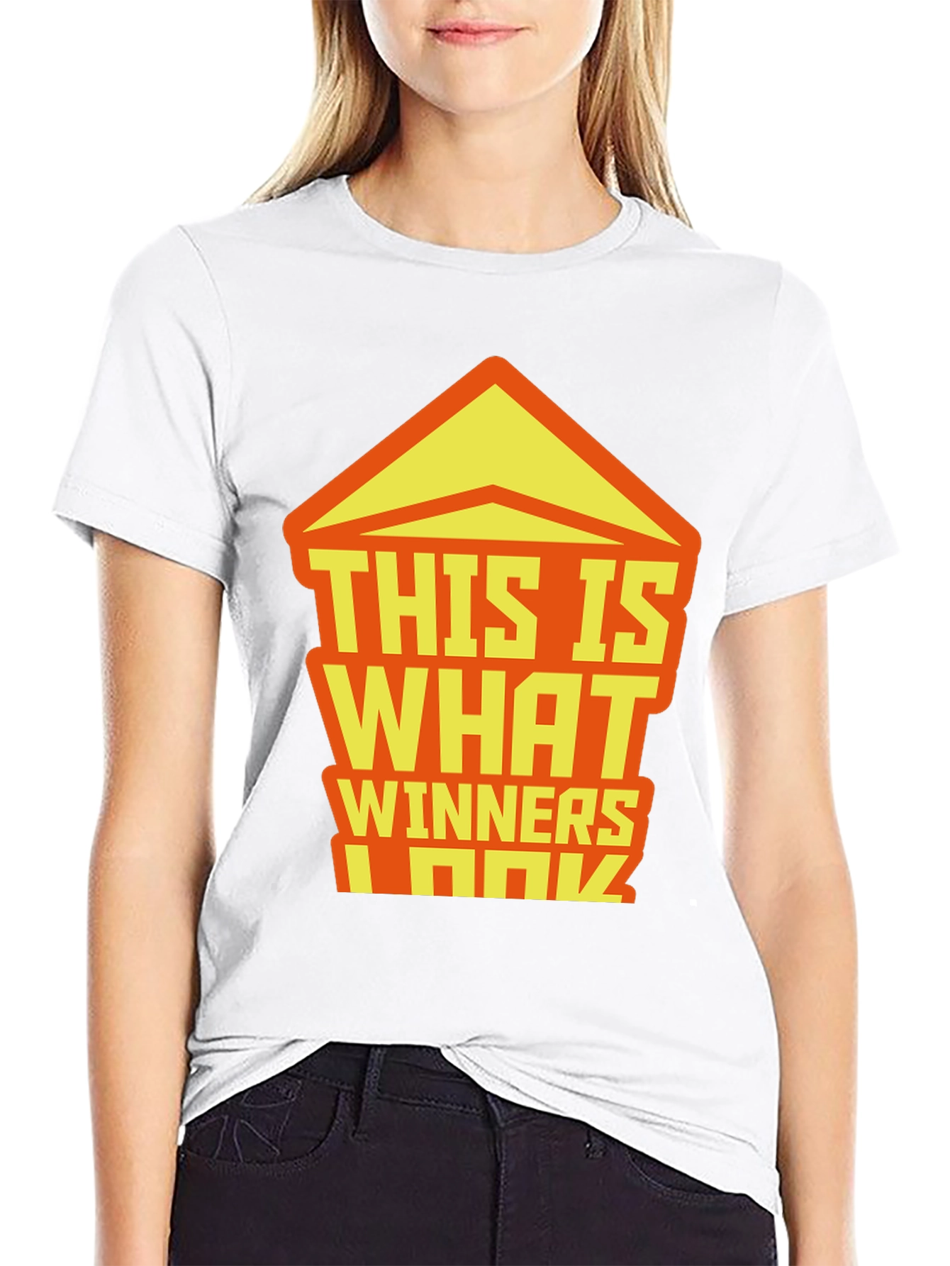 Winners Graphic Tee - Black Crew Neck T-Shirt