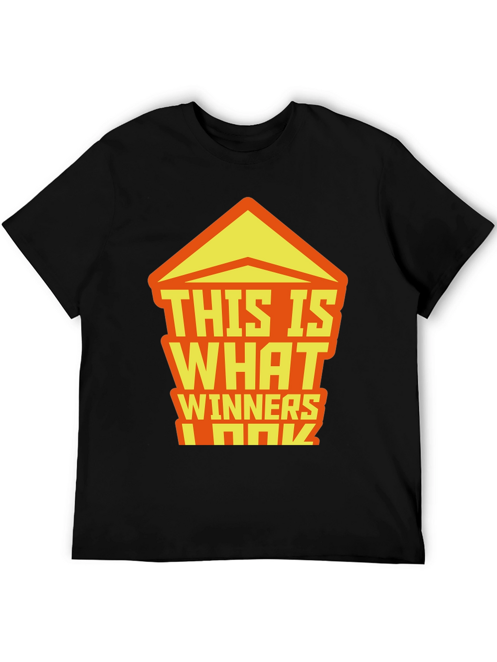 Winners Graphic Tee - Black Crew Neck T-Shirt