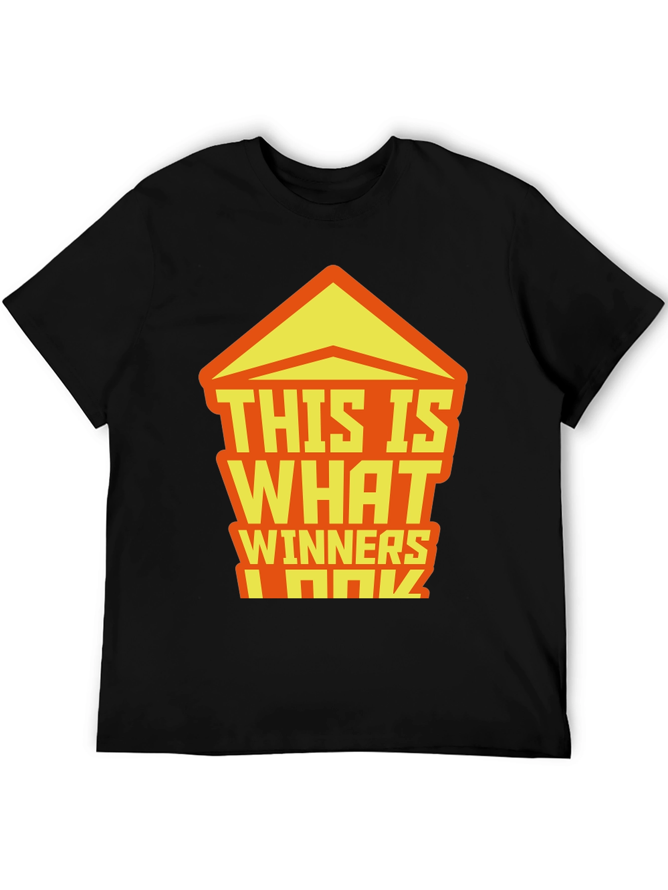 Winners Graphic Tee - Black Crew Neck T-Shirt