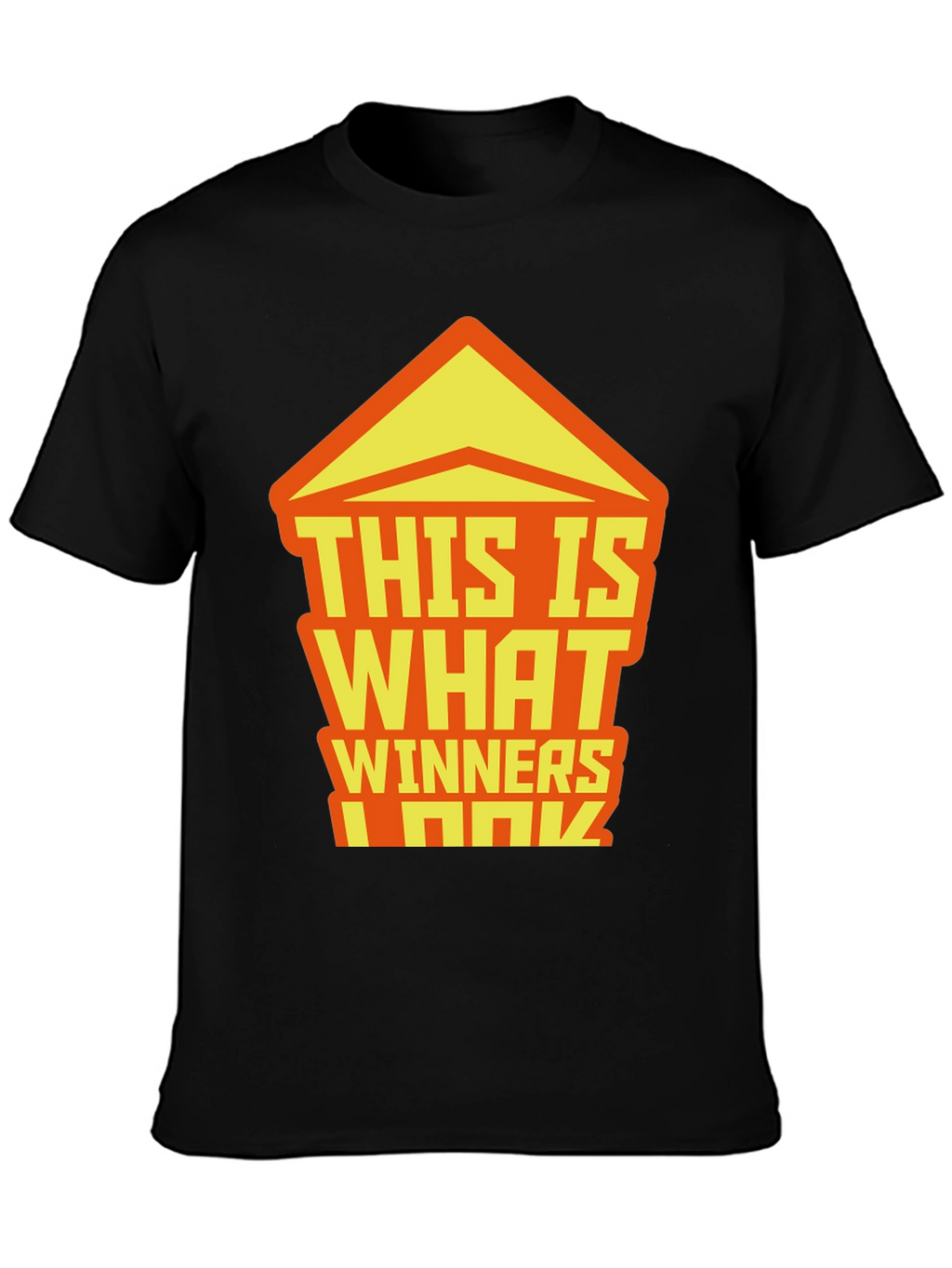 Winners Graphic Tee - Black Crew Neck T-Shirt
