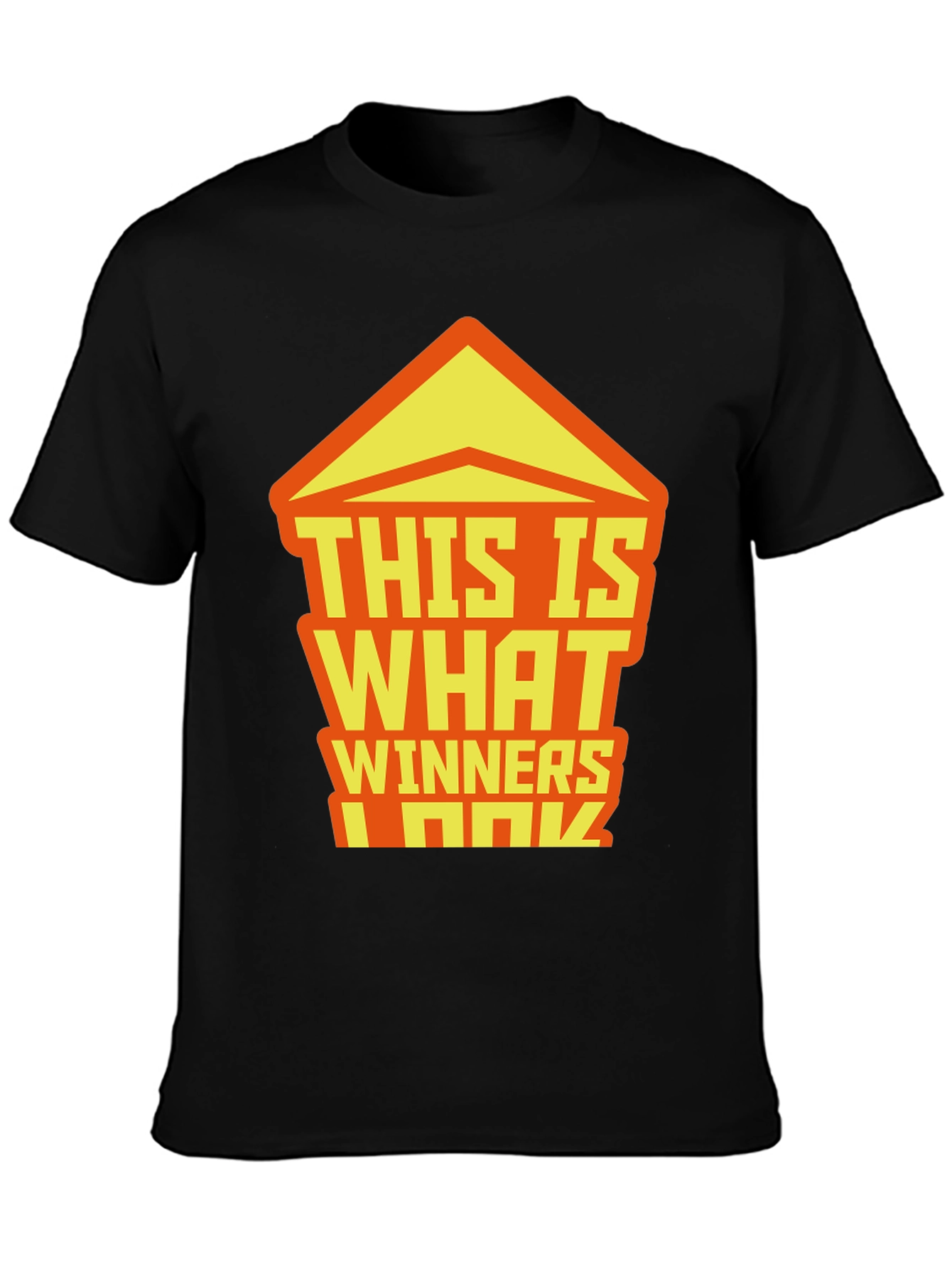 Winners Graphic Tee - Black Crew Neck T-Shirt