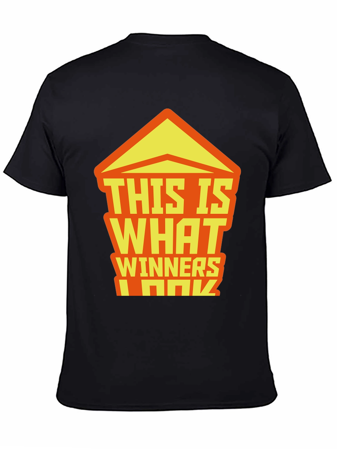 Winners Graphic Tee - Black Crew Neck T-Shirt