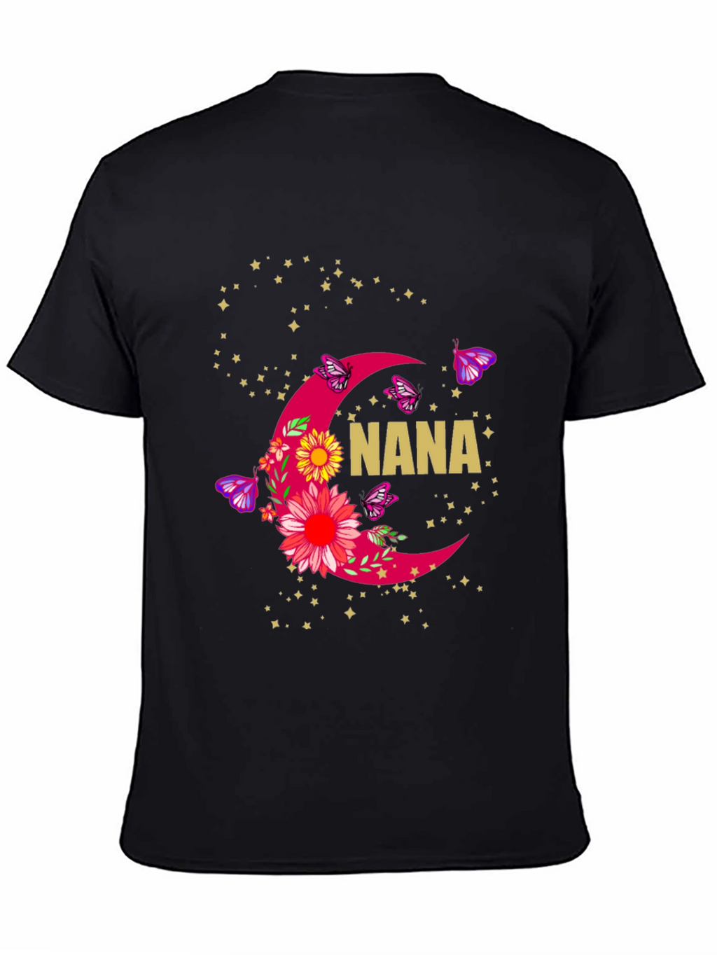 Nana Floral Crescent Moon Graphic T-Shirt