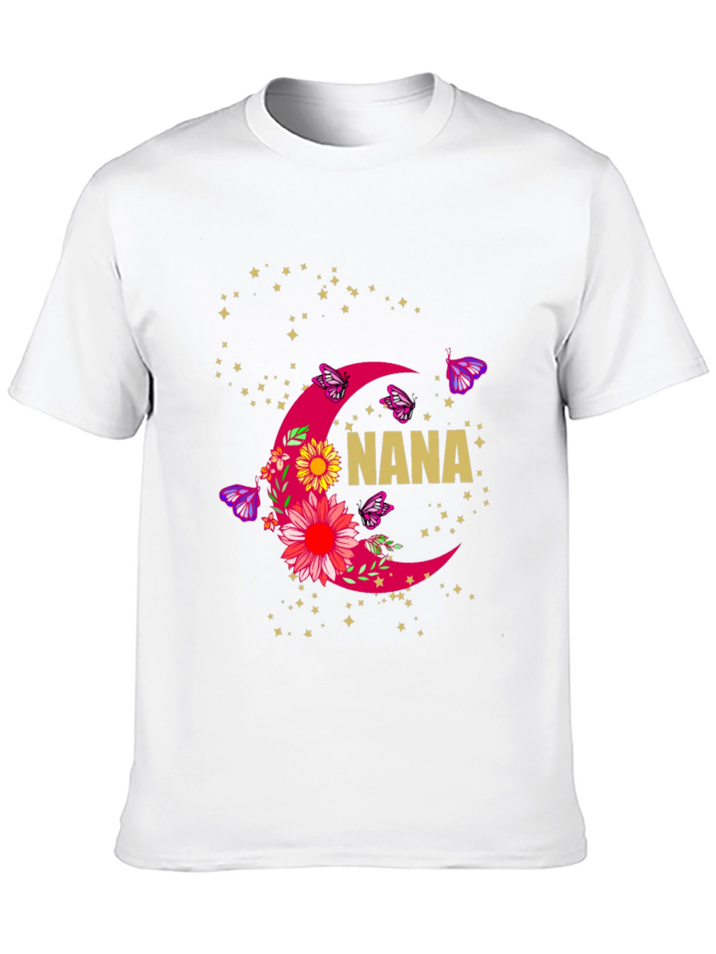 Nana Floral Crescent Moon Graphic T-Shirt