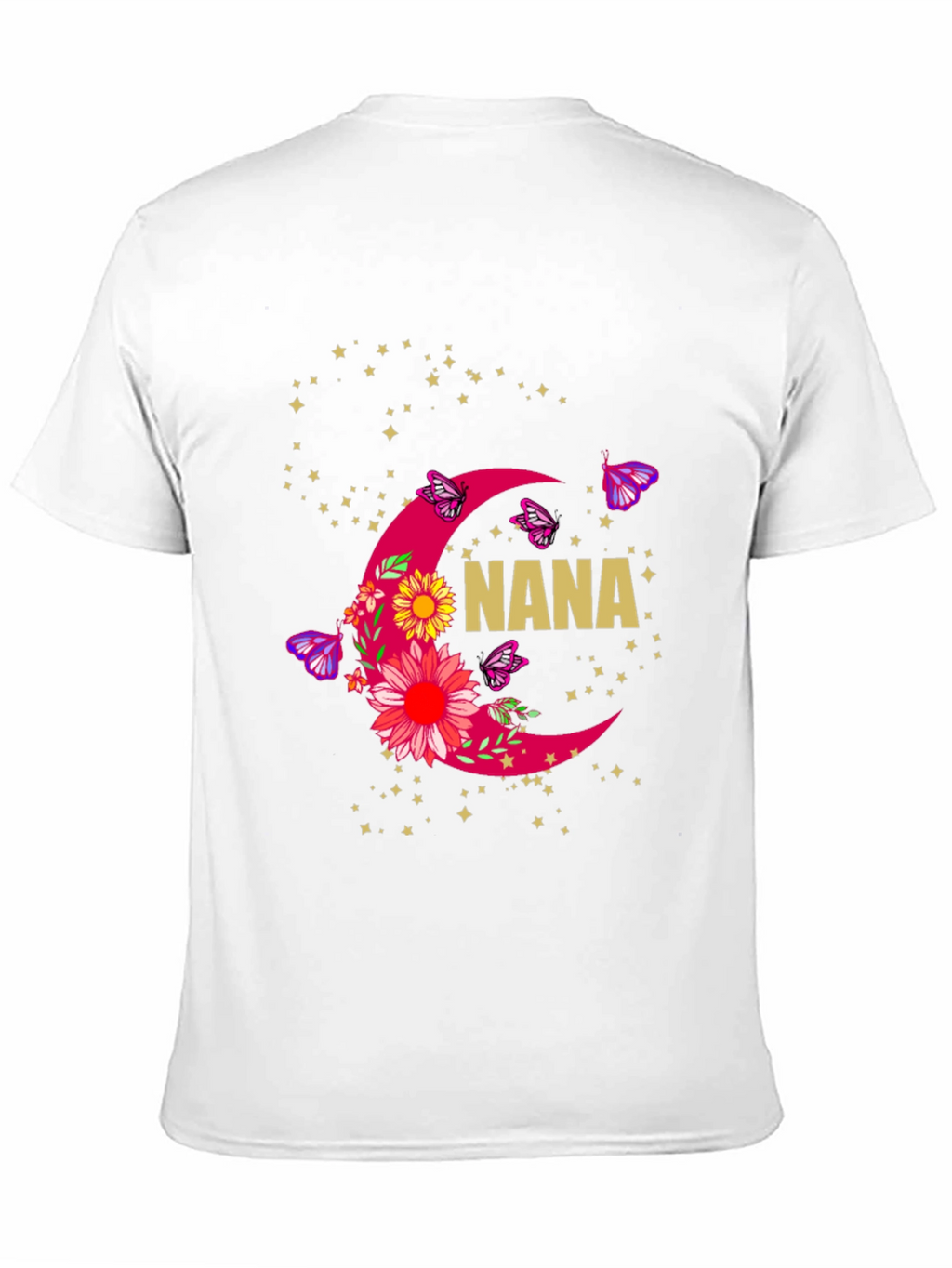 Nana Floral Crescent Moon Graphic T-Shirt
