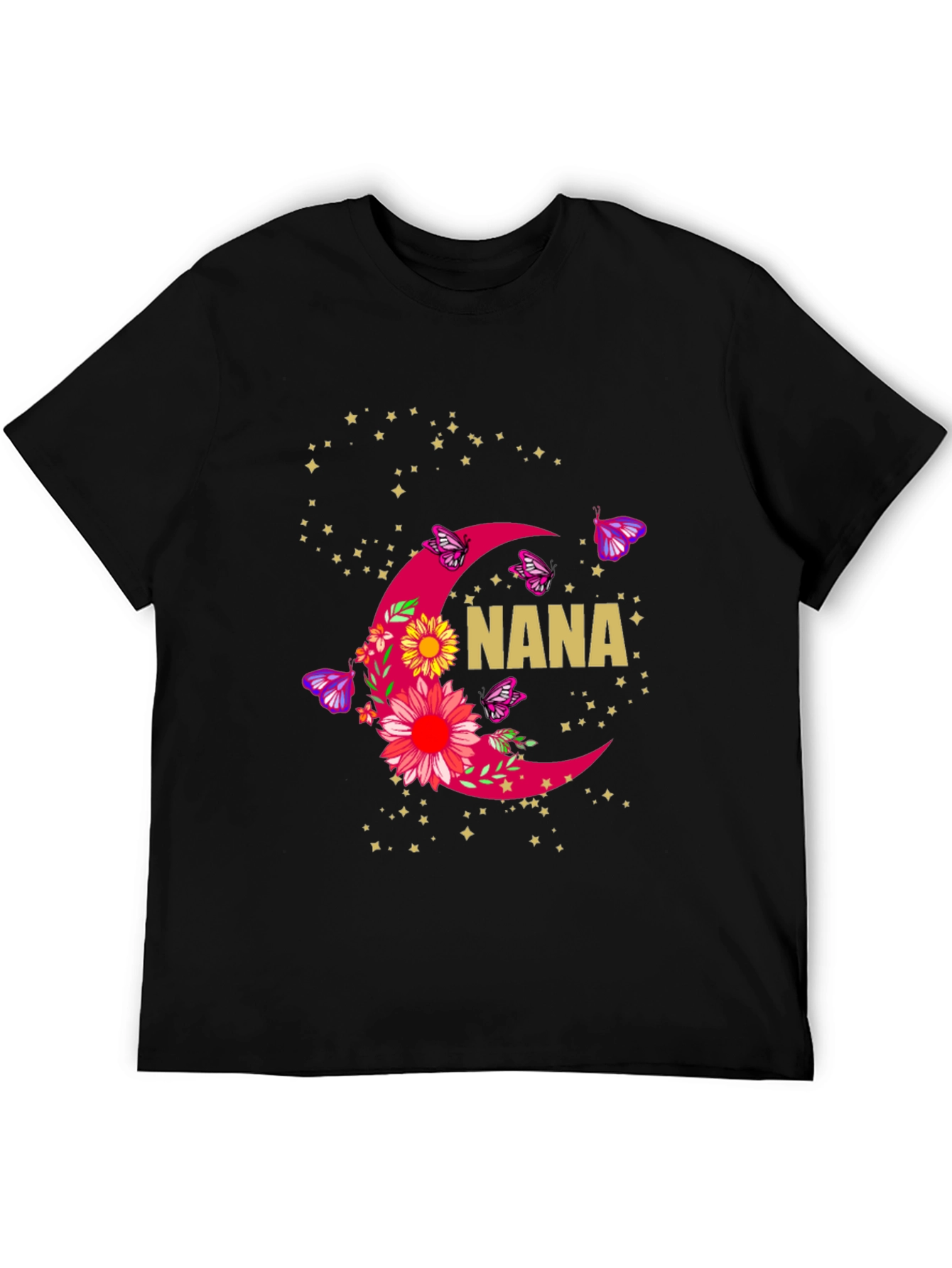 Nana Floral Crescent Moon Graphic T-Shirt