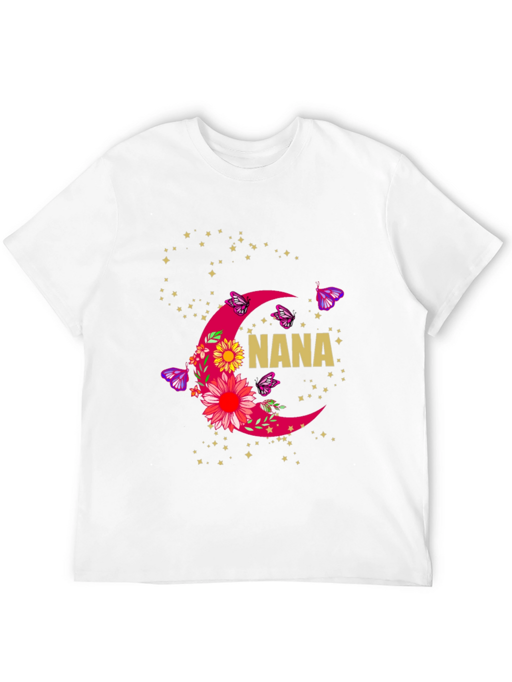 Nana Floral Crescent Moon Graphic T-Shirt