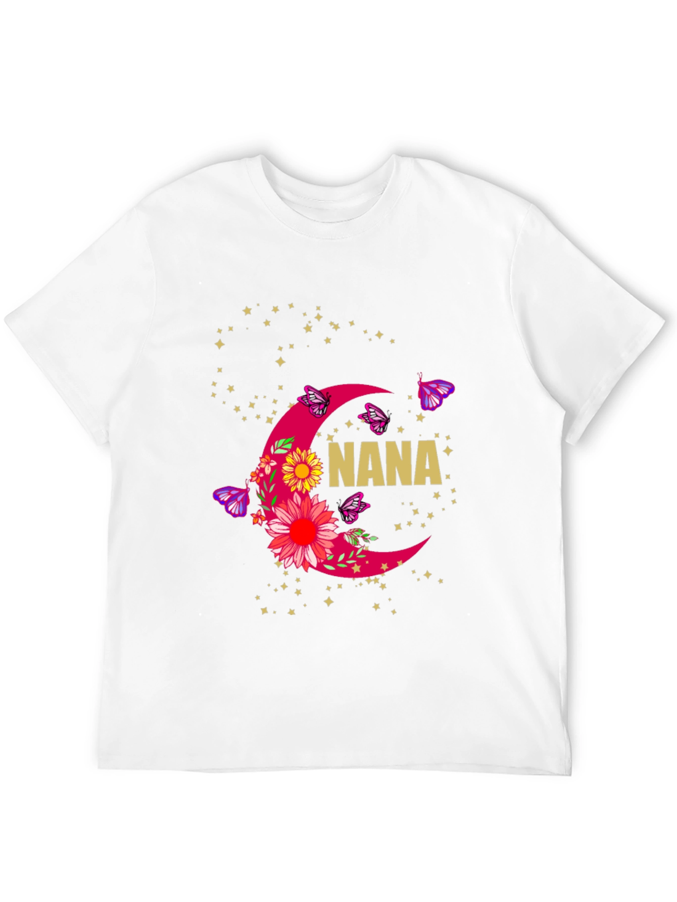 Nana Floral Crescent Moon Graphic T-Shirt