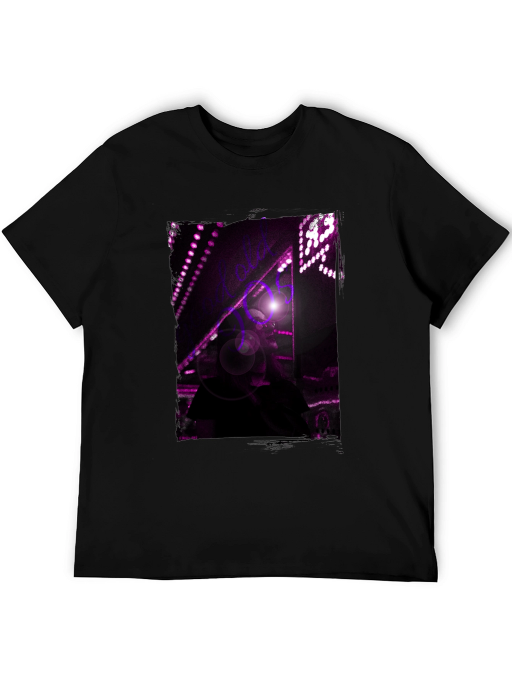 Abstract Purple Light Black T-Shirt