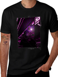 Abstract Purple Light Black T-Shirt