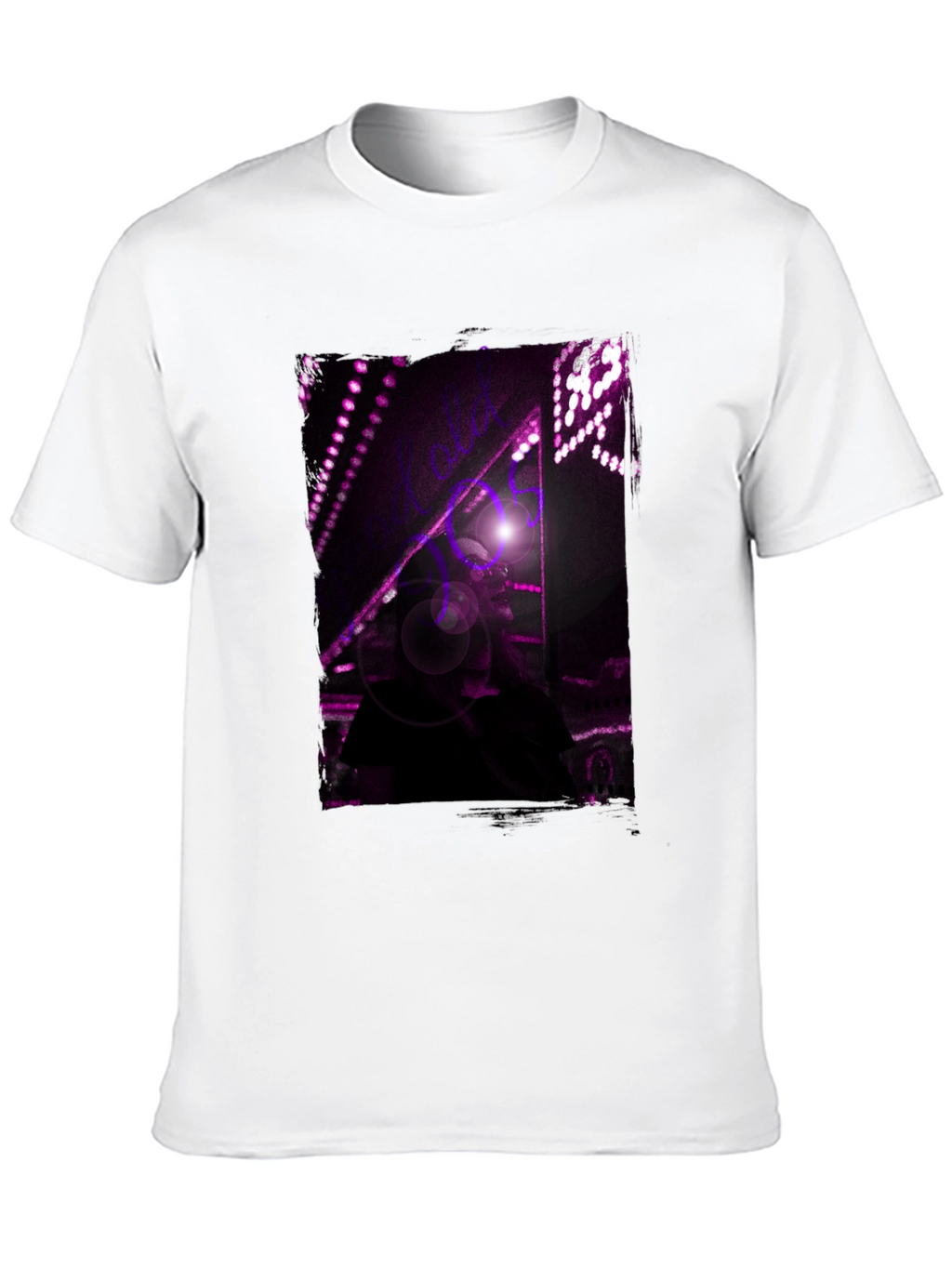 Abstract Purple Light Black T-Shirt