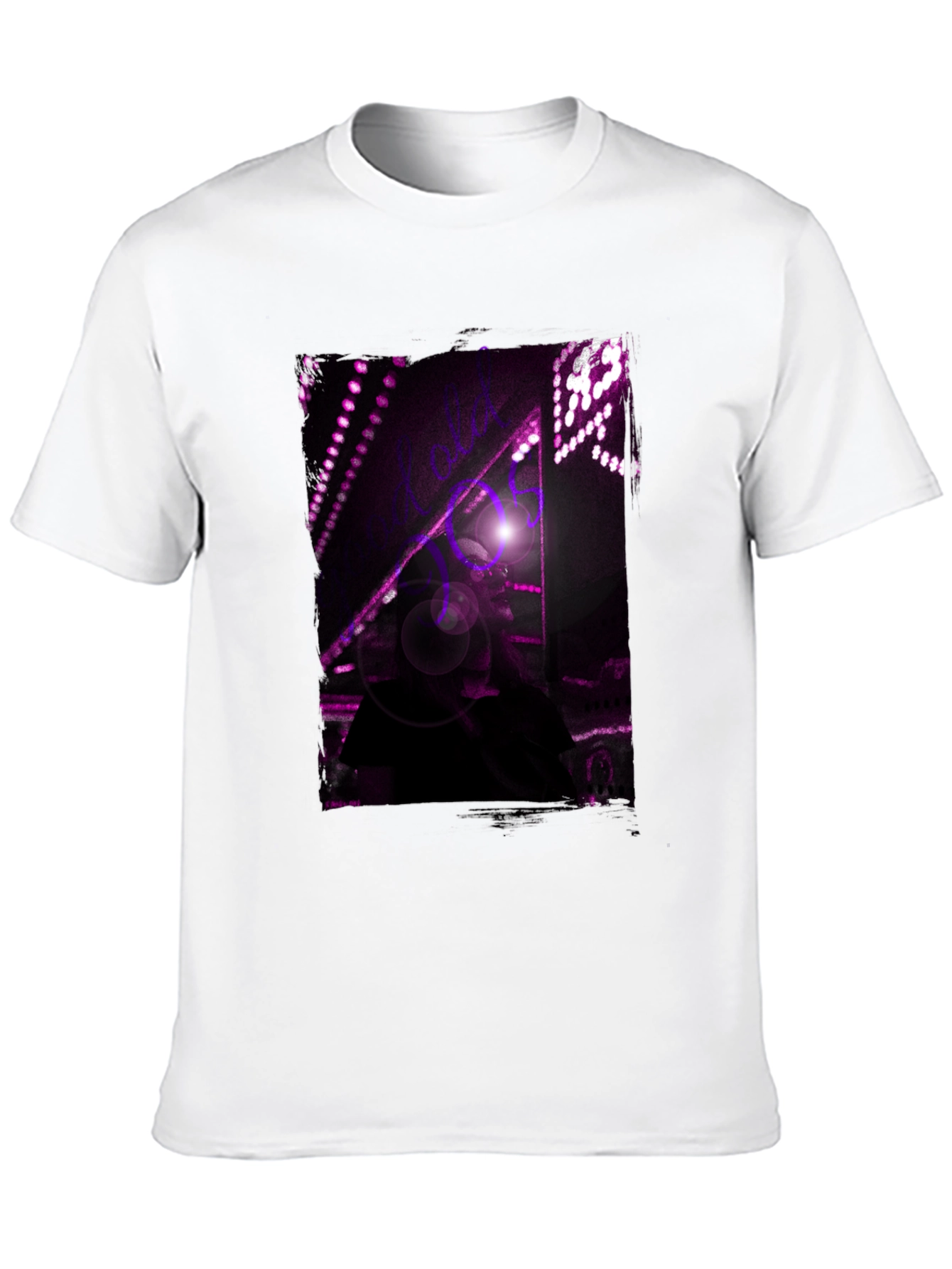 Abstract Purple Light Black T-Shirt
