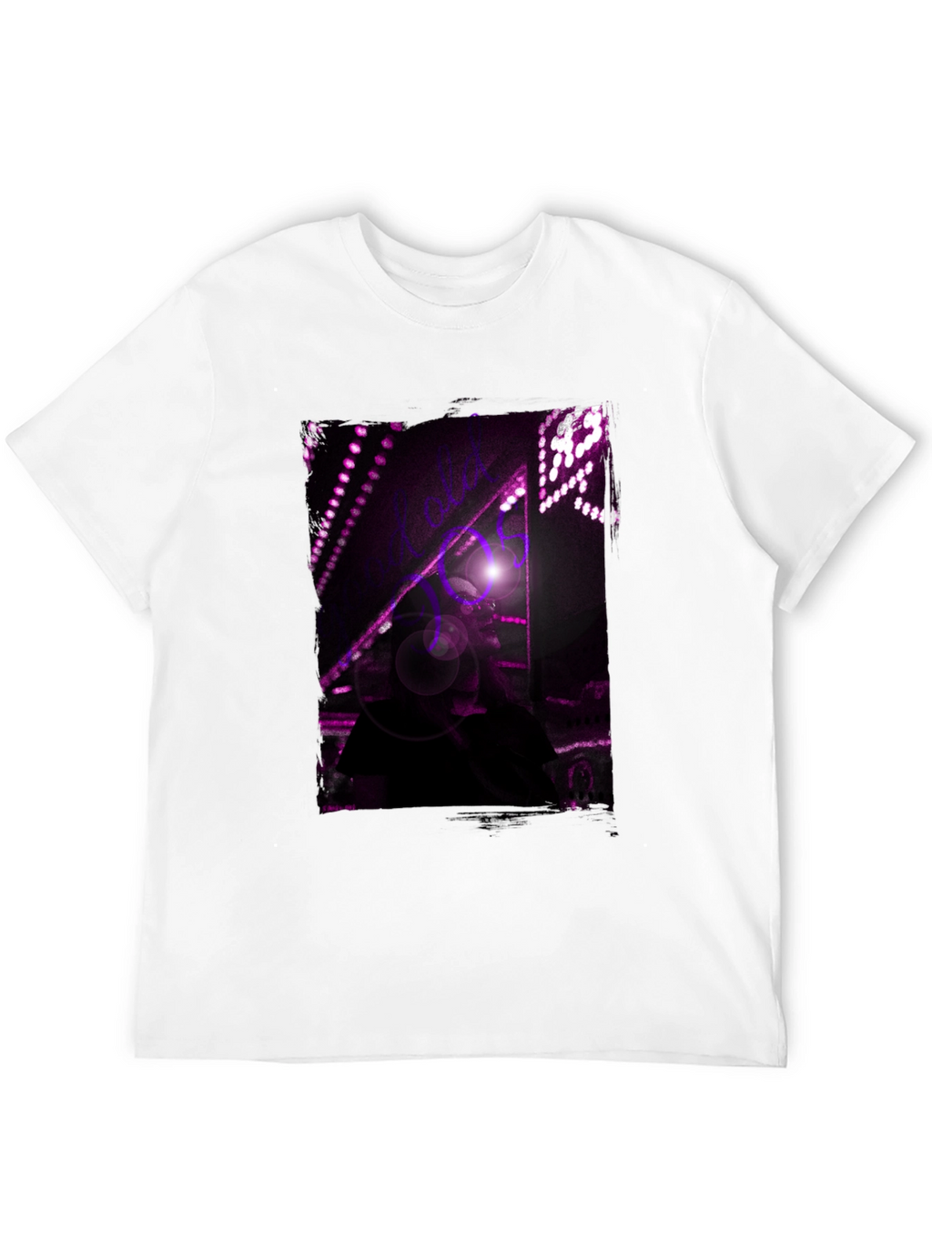 Abstract Purple Light Black T-Shirt