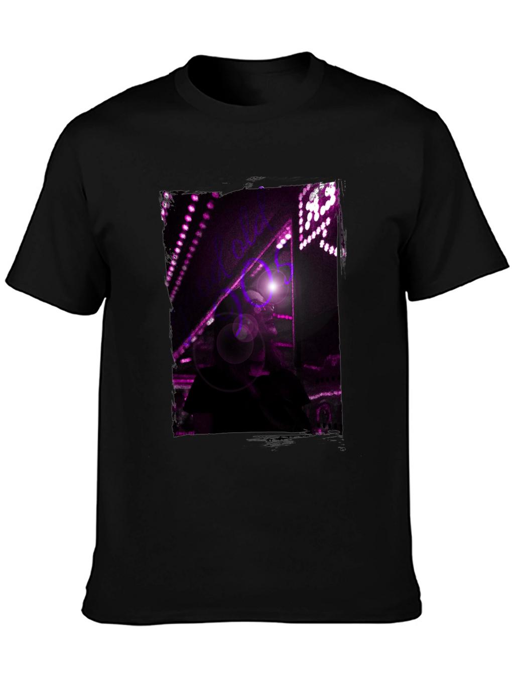 Abstract Purple Light Black T-Shirt