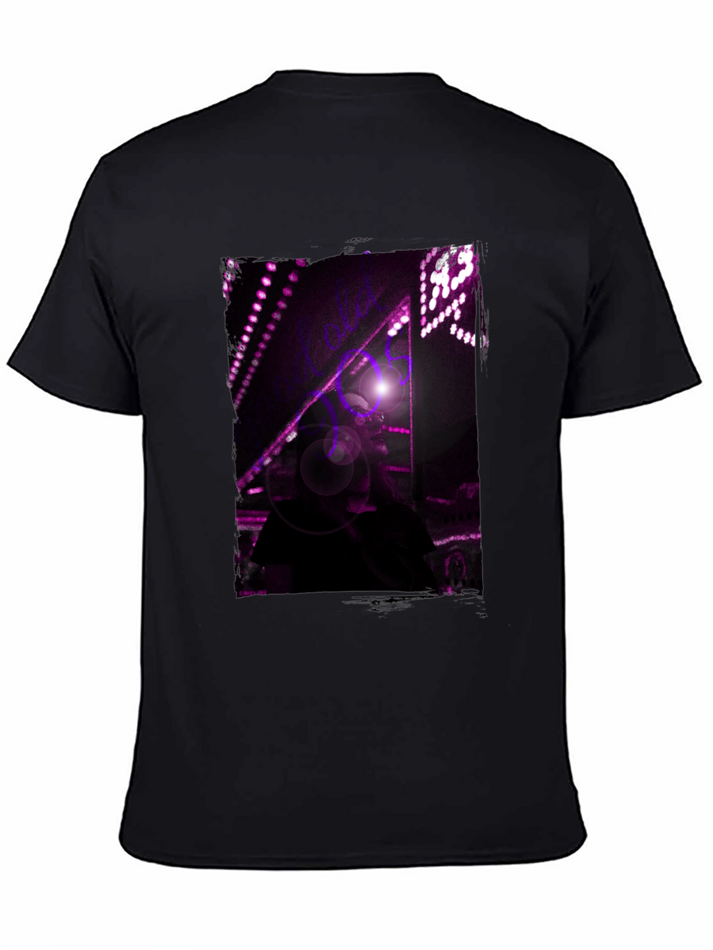 Abstract Purple Light Black T-Shirt