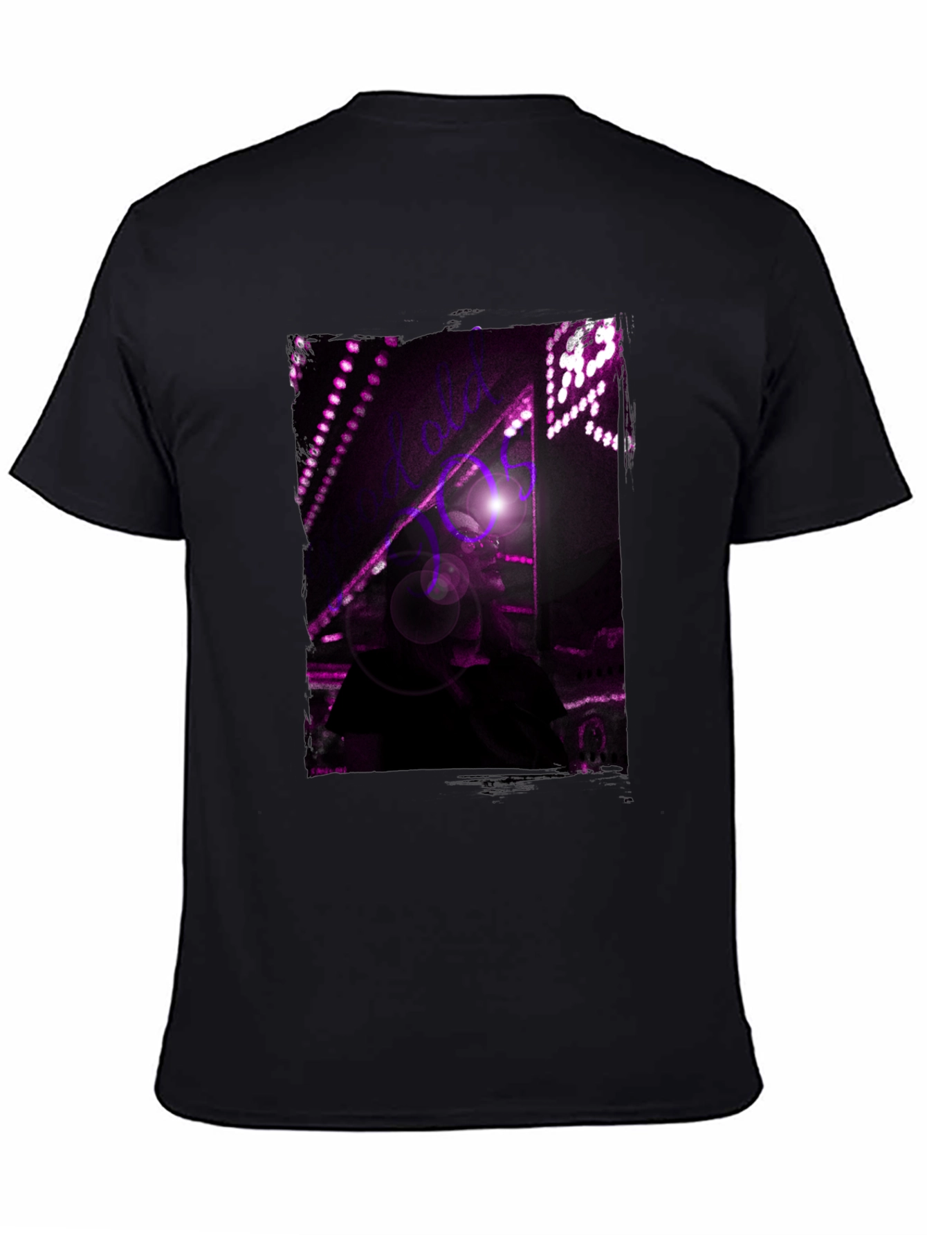 Abstract Purple Light Black T-Shirt