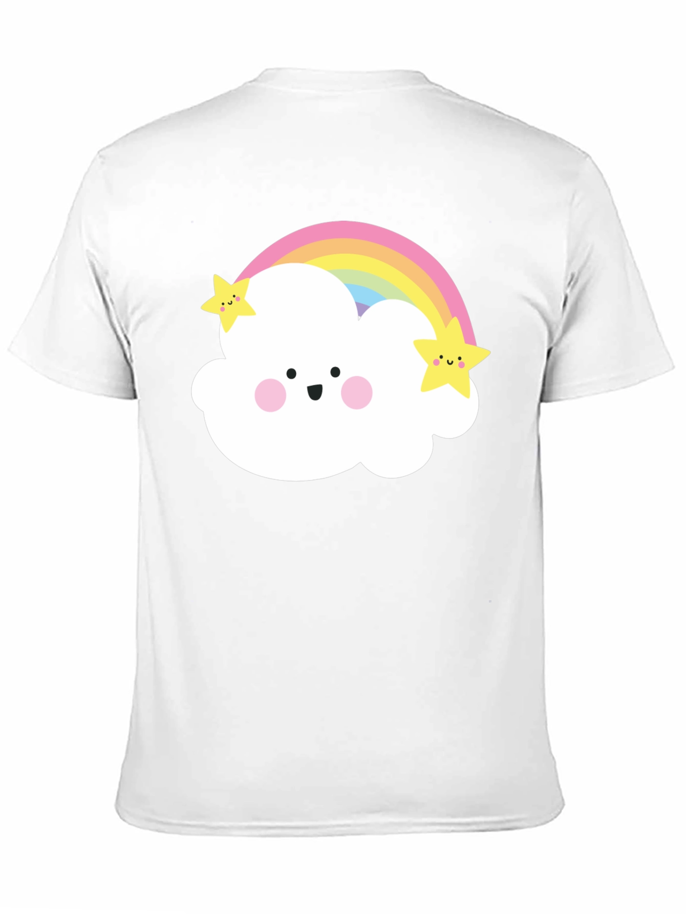 Cute Rainbow Cloud Star Graphic Tee - Unisex