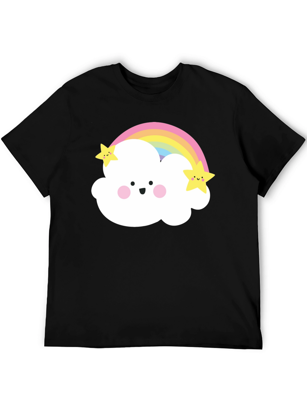 Cute Rainbow Cloud Star Graphic Tee - Unisex