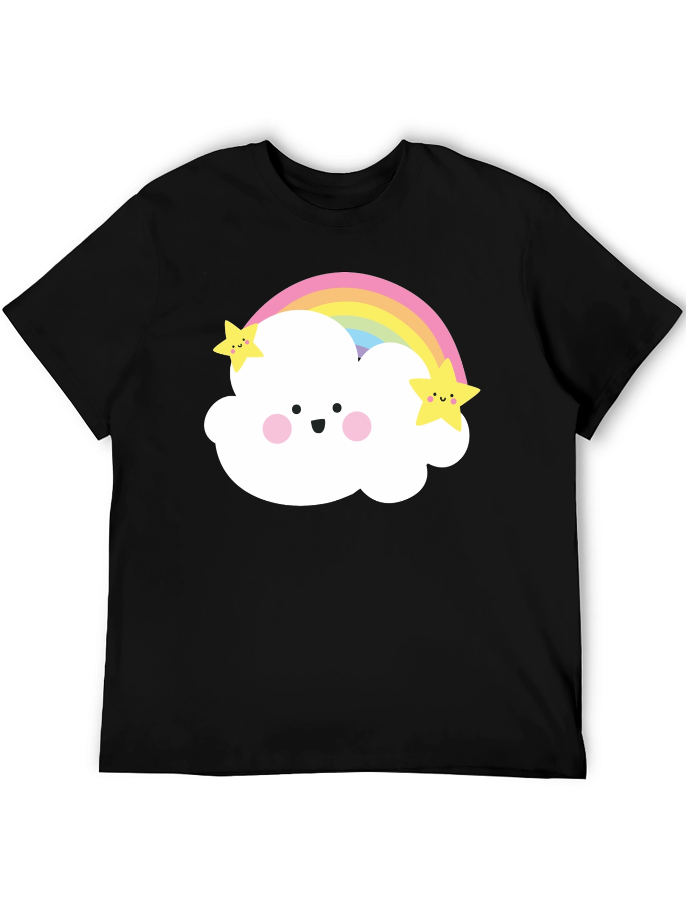 Cute Rainbow Cloud Star Graphic Tee - Unisex