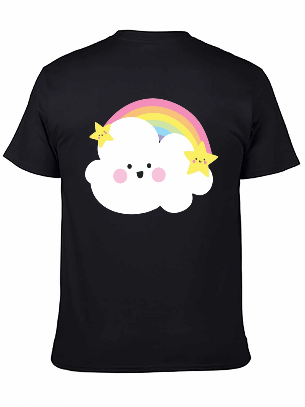 Cute Rainbow Cloud Star Graphic Tee - Unisex