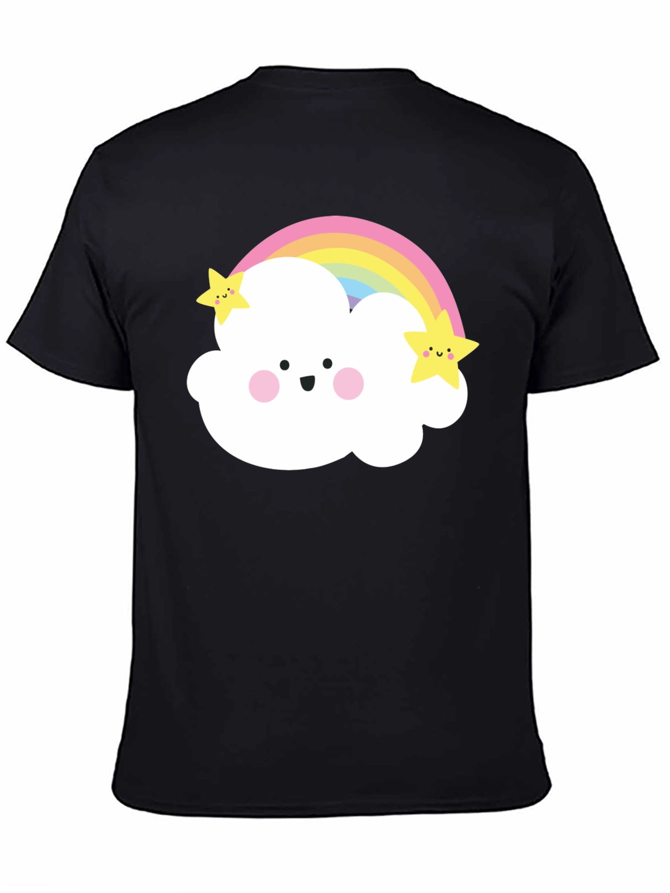 Cute Rainbow Cloud Star Graphic Tee - Unisex