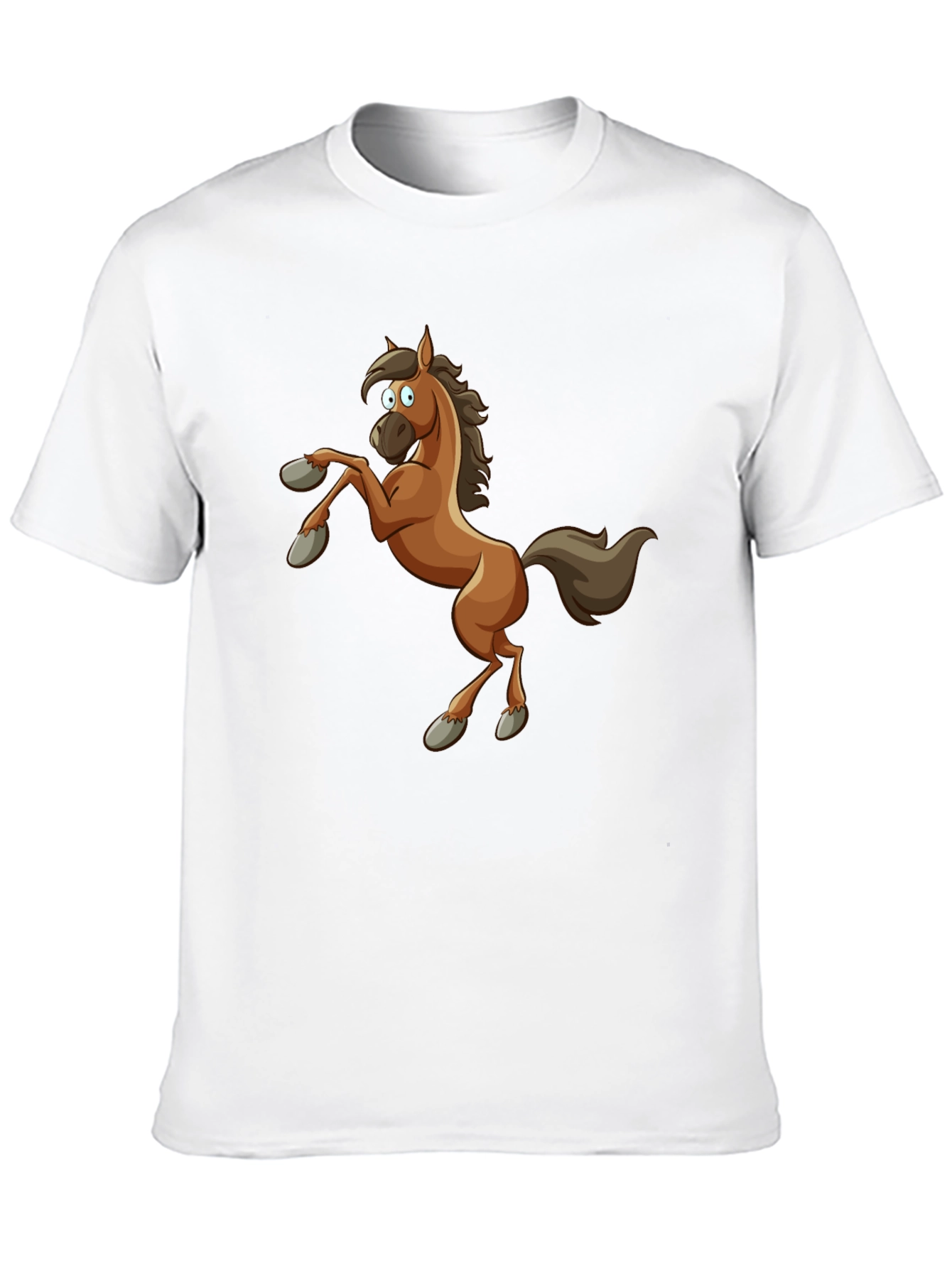 Funny Cartoon Horse Graphic T-Shirt