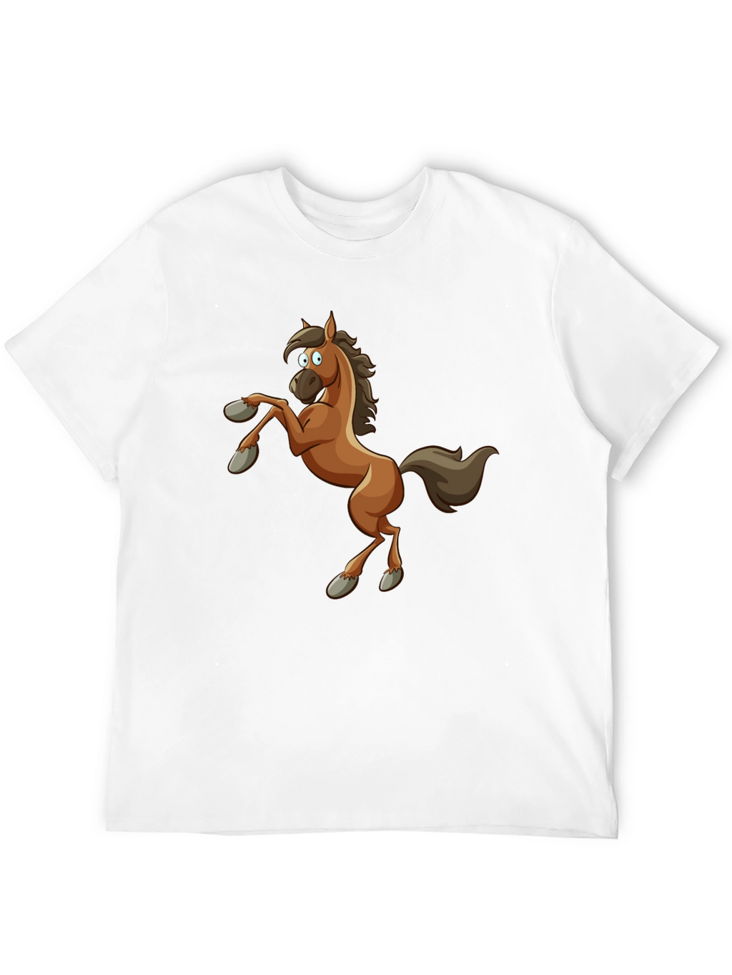 Funny Cartoon Horse Graphic T-Shirt