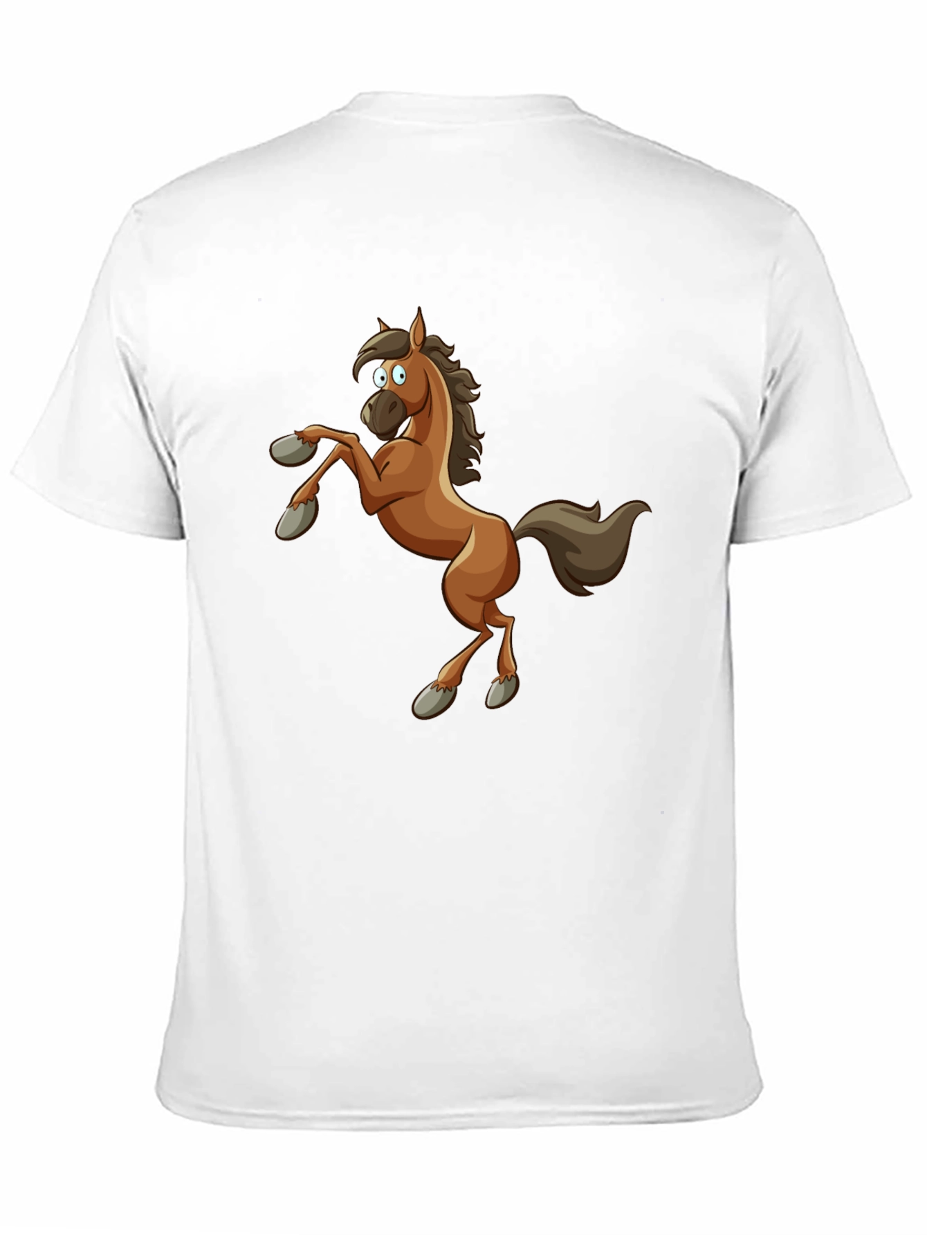 Funny Cartoon Horse Graphic T-Shirt
