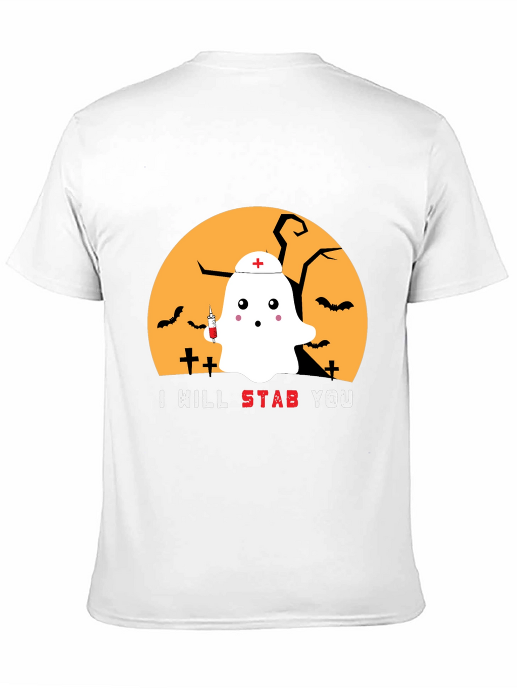 Halloween Nurse Ghost Graphic Tee