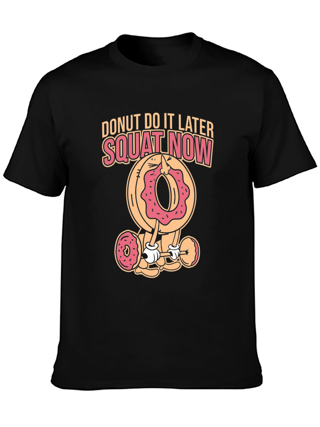 Donut Squat Now Black T-Shirt