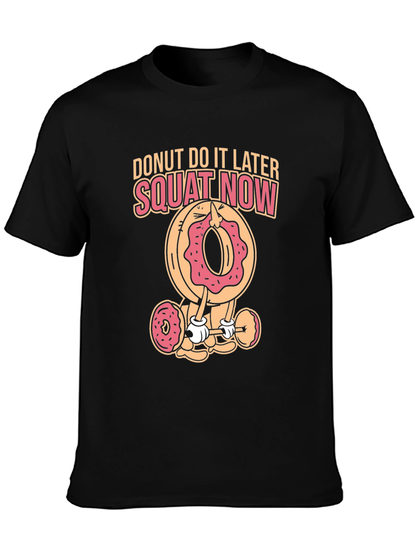 Donut Squat Now Black T-Shirt
