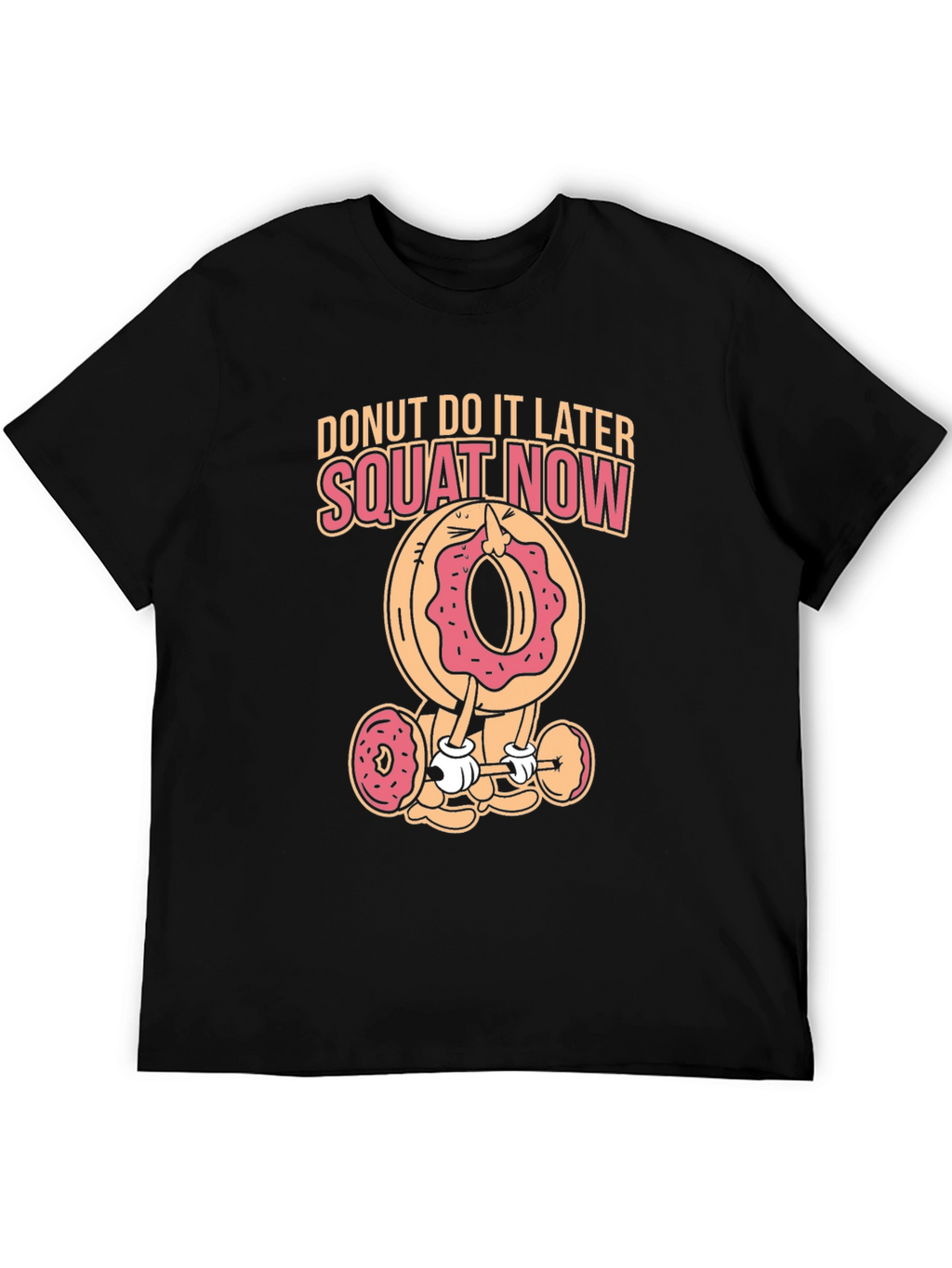 Donut Squat Now Black T-Shirt