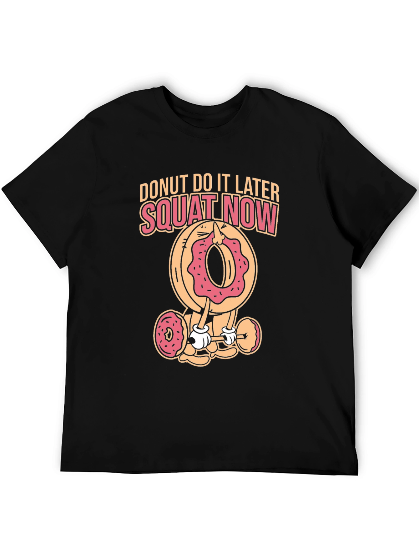 Donut Squat Now Black T-Shirt