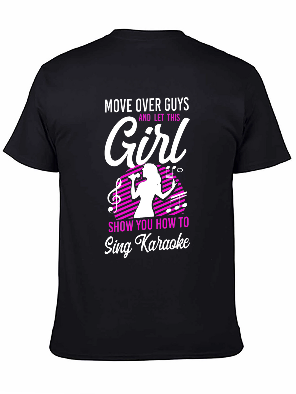 Karaoke Girl Graphic T-Shirt - Sing Your Heart Out!