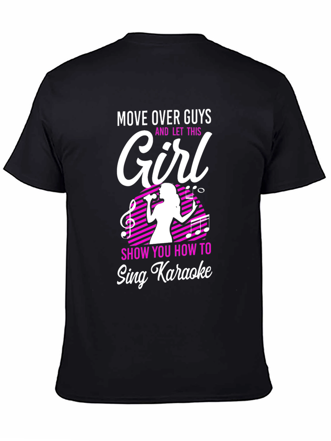 Karaoke Girl Graphic T-Shirt - Sing Your Heart Out!
