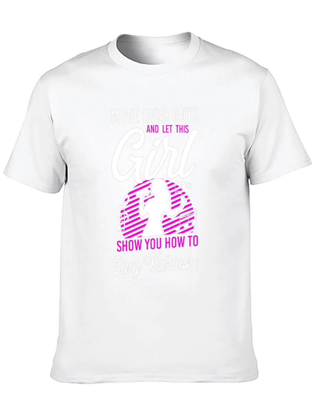 Karaoke Girl Graphic T-Shirt - Sing Your Heart Out!