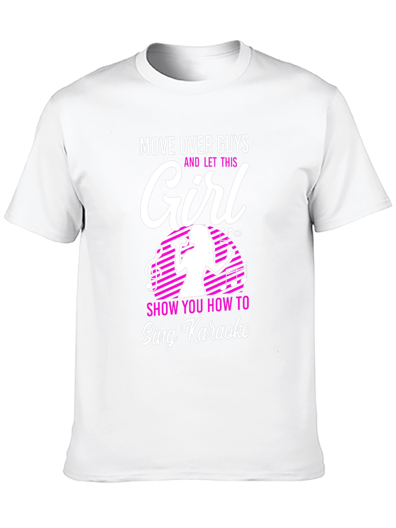 Karaoke Girl Graphic T-Shirt - Sing Your Heart Out!