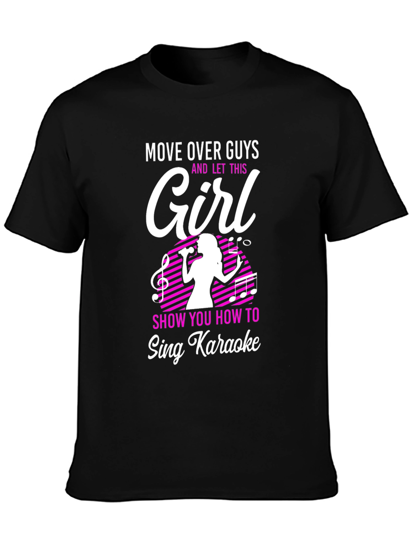 Karaoke Girl Graphic T-Shirt - Sing Your Heart Out!