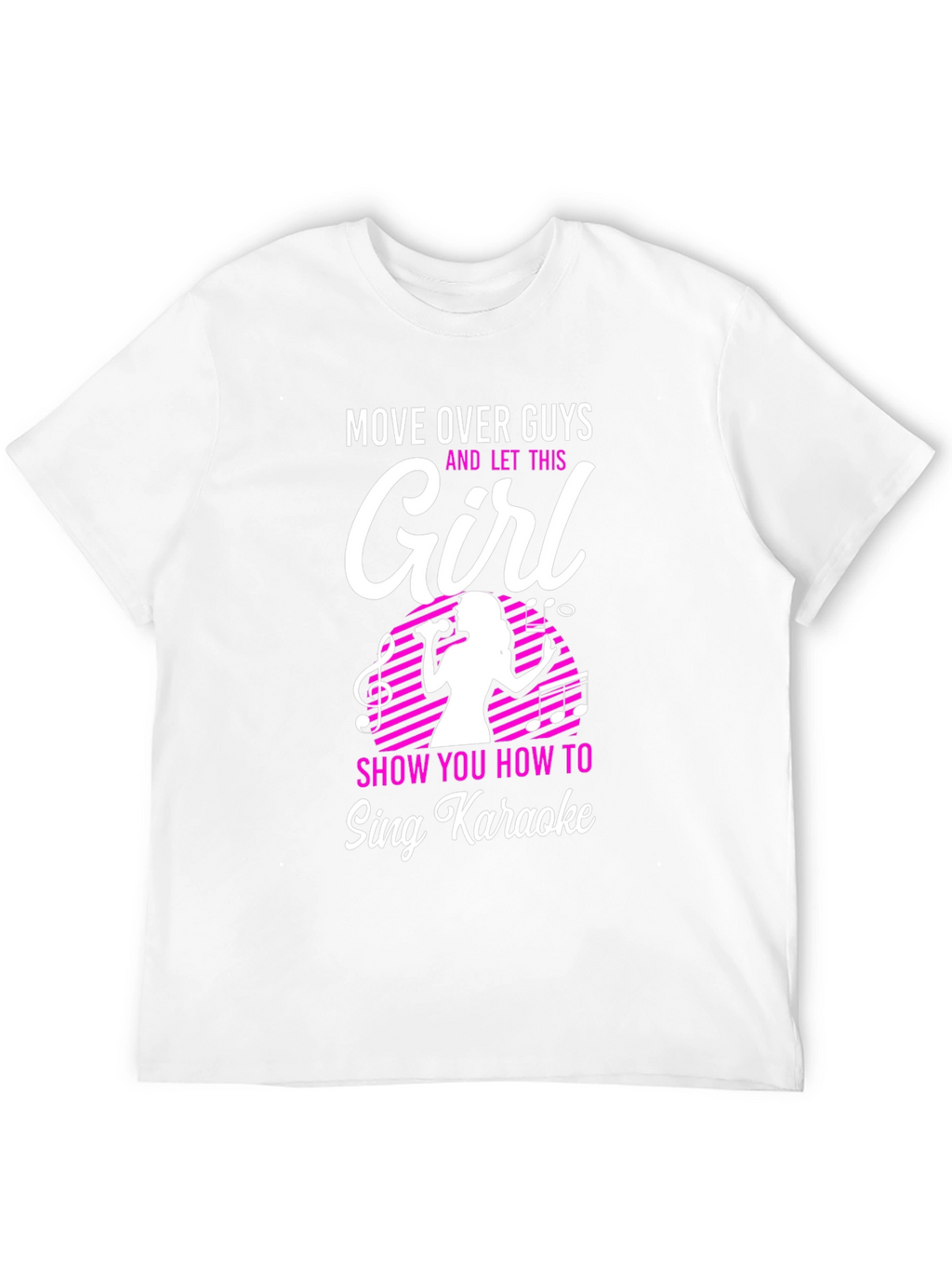Karaoke Girl Graphic T-Shirt - Sing Your Heart Out!