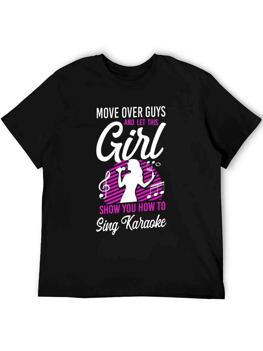 Karaoke Girl Graphic T-Shirt - Sing Your Heart Out!