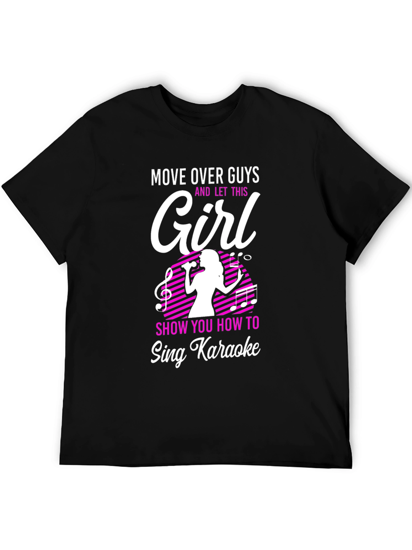 Karaoke Girl Graphic T-Shirt - Sing Your Heart Out!