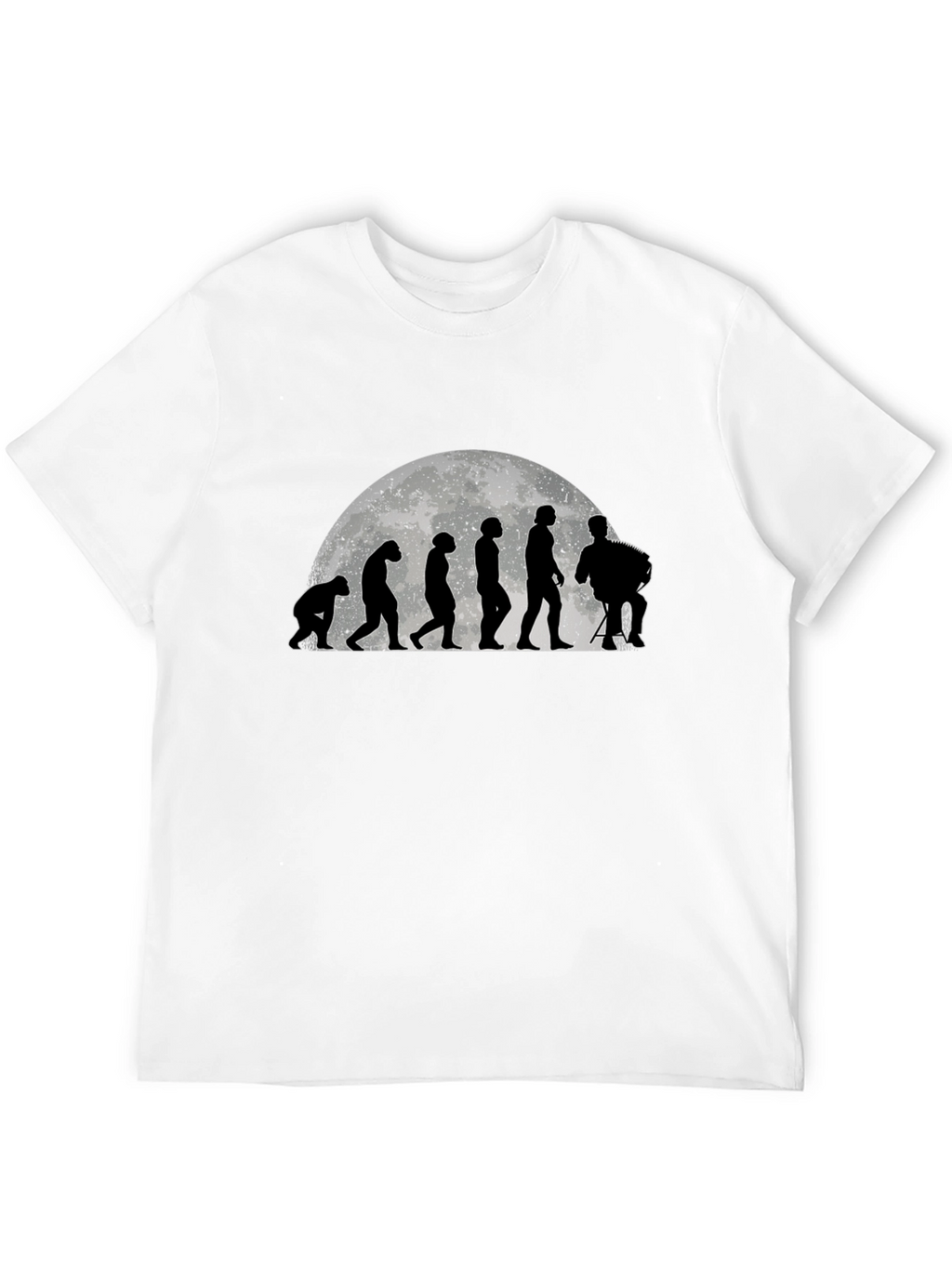 Evolution of Accordion Player T-Shirt